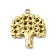 Ion Plating(IP) 304 Stainless Steel Pendants, Real 18K Gold Plated, Tree, 21x18.5x3mm, Hole: 2mm(STAS-B058-21G-06)