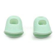 Silicone Rings, Thimble Rings, Knitting Sewing Tool, Aquamarine, 23mm(PW-WG89938-02)