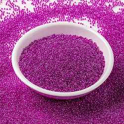 MIYUKI Round Rocailles Beads, Japanese Seed Beads, 15/0, (RR209) Fuchsia Lined Crystal, 1.5mm, Hole: 0.7mm, about 5555pcs/10g(X-SEED-G009-RR0209)