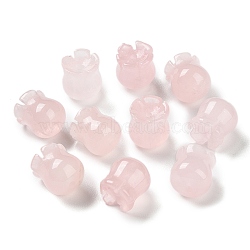 Natural Rose Quartz Beads, Lily of The Valley, 10x9.5mm, Hole: 1.2mm(G-G109-01F)