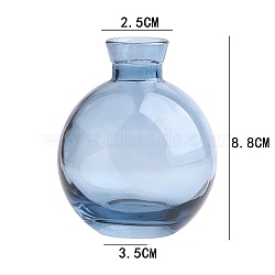 Glass Vases, for Home Desktop Decoration, Cornflower Blue, 75x88mm(PW-WG51C8B-05)