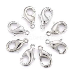 Platinum Brass Lobster Claw Clasps, Parrot Trigger Clasps, Nickel Free, 12x7x3mm, Hole: 1mm(X-KK-902-N-NF)