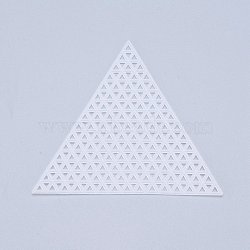 Plastic Mesh Canvas Sheets, for Embroidery, Acrylic Yarn Crafting, Knit and Crochet Projects, Triangle, White, 7.5x7.5x1.4cm, Hole: 1.56x1.56mm(DIY-M007-14)