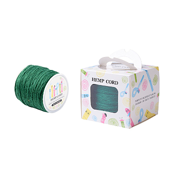 Colored Jute Cord, Jute String, Jute Twine, for Jewelry Making, Green, 2mm, 109.36yards/roll(100m/roll)