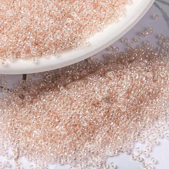MIYUKI Round Rocailles Beads, Japanese Seed Beads, 15/0, (RR365) Light Shell Pink Luster, 1.5mm, Hole: 0.7mm, about 27777pcs/50g