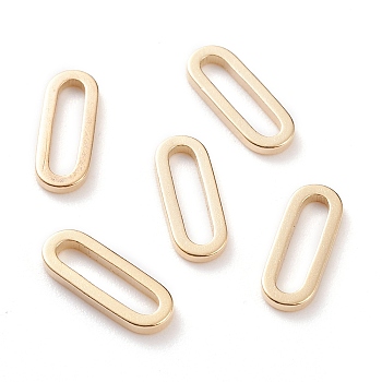 Brass Linking Rings, Long-Lasting Plated, Oval, Real 24K Gold Plated, 12x4.5x1mm, Inner Diameter: 9.5x2mm