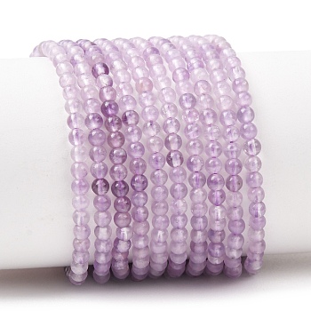 Natural Amethyst Beads Strands, Smooth Round, Grade AA, 2.5~3.5mm, Hole: 0.6~0.7mm, about 126~151pcs/strand, 14.96~16.34''(38~41.5cm)