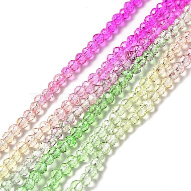 透明なグラデーションカラーのガラスビーズストランド(X1-GLAA-H021-01B-22)-2