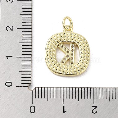 Rack Plating Brass Micro Pave Clear Cubic Zirconia Pendants(KK-E102-33G-K)-3