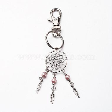 Woven Net/Web with Feather Keychain(KEYC-JKC00077)-3