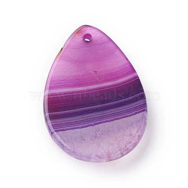 Natural Striped Agate/Banded Agate Pendants(G-S205-01E)-4