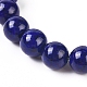Natural Lapis Lazuli Round Bead Stretch Bracelets(BJEW-L593-A08)-2