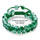 Sparkling Round Glass Braided Bead Bracelet(BJEW-SW00082-10)-2