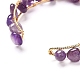 Nuggets Natural Mixed Gemstone Beads Bangle for Girl Women(BJEW-JB06817)-4