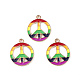 Rainbow Color Pride Alloy Enamel Pendants(ENAM-K067-20)-2