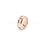 201 Stainless Steel Grooved Finger Ring Settings, Ring Core Blank, for Inlay Ring Jewelry Making, Rose Gold, Inner Diameter: 18mm, 8mm, Ring Groove: 4.3mm(STAS-TAC0002-57B-RG)