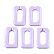 Opaque Acrylic Linking Rings, Quick Link Connectors, for Cross Chains Making, Rectangle, Lilac, 43.5x23x4.5mm, Inner Diameter: 30x12mm, about 147pcs/500g(OACR-S021-70A-E01)