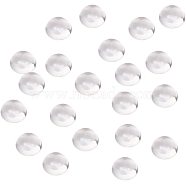 Clear Glass Cabochons, Transparent, Half Round Circle Flat Back for Jewelry and Cabochon Settings, Clear, 9.5~10mm, 5.5mm(Range: 5~6mm) thick(GGLA-PH0002-02B)