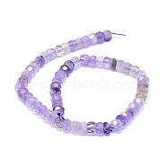 Natural Amethyst Beads Strands, Faceted, Rondelle, 10x5~8mm, Hole: 0.8mm, about 56~66pcs/strand, 15.7 inch(40cm)(G-F632-13B-02)