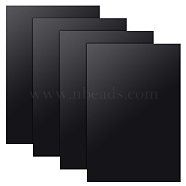 ABS Plastic Board, Craft, for DIY Handmade Sand Table Material Model Building, Rectangle, Black, 300x200x1mm(DIY-WH0496-32A)