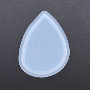 Teardrop Silicone Molds, Resin Casting Molds, For UV Resin, Epoxy Resin Craft Making, White, 93x70x6.5mm(DIY-WH0195-29)