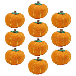 Felt Pendants, Pumpkin, Orange, 37~46x43~45mm, Hole: 1.5mm(FIND-WH0126-970A)