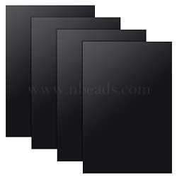 ABS Plastic Board, Craft, for DIY Handmade Sand Table Material Model Building, Rectangle, Black, 300x200x1mm(DIY-WH0496-32A)