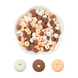 Handmade Polymer Clay Beads, for DIY Jewelry Crafts Supplies, Flat Round, Mixed Color, 6x3mm, Hole: 1.5mm(CLAY-YW0001-88C)
