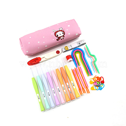 DIY Knitting Tool Kits, Including Zipper Storage Bag, Crochet Hook & Needle, Stitch Marker, Tape Measure, Row Counter, Scissor, Rabbit, Packing: 19x5x7cm(PW23092324746)