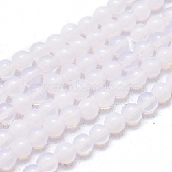 Opalite Beads Strands, Round, 4mm, Hole: 0.5mm, about 100pcs/strand, 15.20''(38.6cm)(G-L557-42-4mm)
