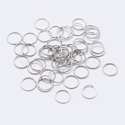925 Sterling Silver Open Jump Rings, Round Rings, Platinum, 4x0.5mm, Inner Diameter: 2.5mm, about 446pcs/10g(STER-F036-02P-0.5x4mm)