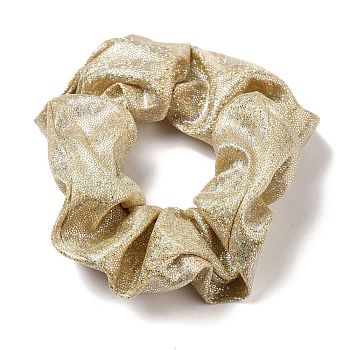 Glittered Cloth Elastic Hair Ties Scrunchie/Scrunchy Hair Ties for Girls or Women, Tan, 40mm