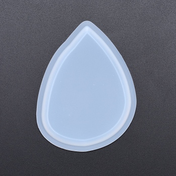 Teardrop Silicone Molds, Resin Casting Molds, For UV Resin, Epoxy Resin Craft Making, White, 93x70x6.5mm
