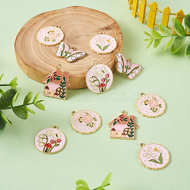 20Pcs 5 Style Rack Plating Alloy Enamel Pendants(ENAM-YS0001-09)-14