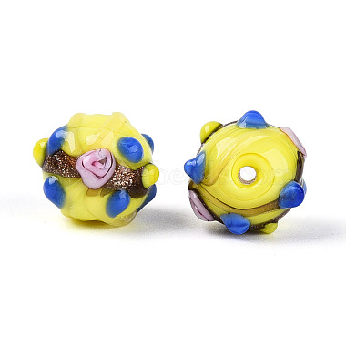 Handmade Gold Sand Lampwork Beads(LAMP-N038-02D)-3