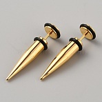 Stainless Steel Ear Taper Stretcher, Cone Gauge Earrings for Woman Men, Golden, 36.5x9.5mm(EJEW-WH0014-31B-G)