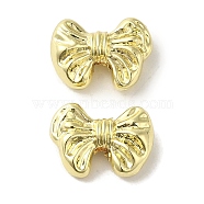 Rack Plating Alloy Beads, Cadmium Free & Nickel Free & Lead Free, Bowknot, Golden, 9.5x13x4.5mm, Hole: 1.6mm(PALLOY-P304-37G)