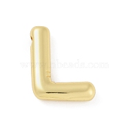 Rack Plating Brass Pendants, Long-Lasting Plated, Lead Free & Cadmium Free,  Real 18K Gold Plated, Letter L, 18x14x4mm, Hole: 1.8mm(KK-A224-01L-G)