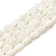 Natural Trochus Shell Beads Strands, Gourd, Floral White, 9x5x5mm, Hole: 1mm, about 42pcs/strand, 14.61''(37.1cm)(SHEL-M021-01)