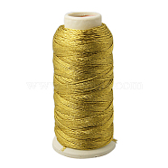 Metallic Thread, Embroidery Thread, 6-Ply, Gold, 0.6mm, about 546.8 yards(500m)/roll(MCOR-G001-0.6mm-01)