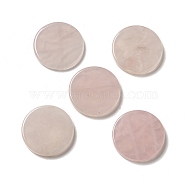 Natural Rose Quartz Cabochons, Flat Round, 20x2.5~3mm(G-A213-04D)