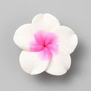 Handmade Polymer Clay Beads, Flower, Pearl Pink, 10~11x25~26x25~26mm, Hole: 1.5mm(CLAY-WH20006-01C-03)