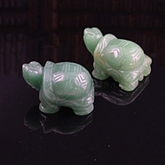 Natural Green Aventurine Carved Healing Tortoise Figurines, Reiki Stones Statues for Energy Balancing Meditation Therapy, 53~54.5x35~37x23~25.5mm(DJEW-PW0012-031B-02)