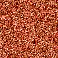 TOHO Round Seed Beads, Japanese Seed Beads, (PF562) PermaFinish Burnt Orange Metallic, 8/0, 3mm, Hole: 1mm, about 222pcs/bottle, 10g/bottle(SEED-JPTR08-PF0562)