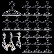 Elite 30Pcs Transparent Acrylic Earring Display Accessories, for Earring Organizer Holder, Clothes Hanger shape, Clear, 3.95x5.5x0.3cm, Hole: 2mm(EDIS-PH0001-37)