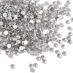 Glass Flat Back Rhinestone, Grade A, Back Plated, Faceted, Half Round, Crystal, SS5, 1.7~1.8mm, 1440pcs/bag(RGLA-C002-SS5-001)