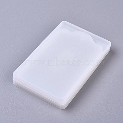 DIY Rectangle Card Sleeve Silicone Molds, Resin Casting Molds, For UV Resin, Epoxy Resin Jewelry Making, White, 105x67.1x6mm, Inner Size: 94.5x58mm(X-DIY-G014-20)