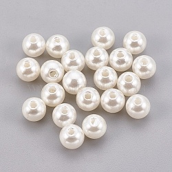 ABS Plastic Imitation Pearl Beads, Round, Old Lace, 18mm, Hole: 2.6mm(X-KY-G009-18mm-02)