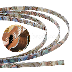 Imitation Shell Plastic Guitar Binding Purfling Strips, with Random Color Guitar Picks, Mixed Color, 6x1.5mm. 1.65m/strand(AJEW-WH0470-41)