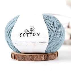 Milk Cotton Knitting Yarn, for Garments Scarves Sweater Shawl Hats, Light Blue, 0.5~1mm, about 131.23 Yards(120m)/Skein(PW-WGC6668-33)